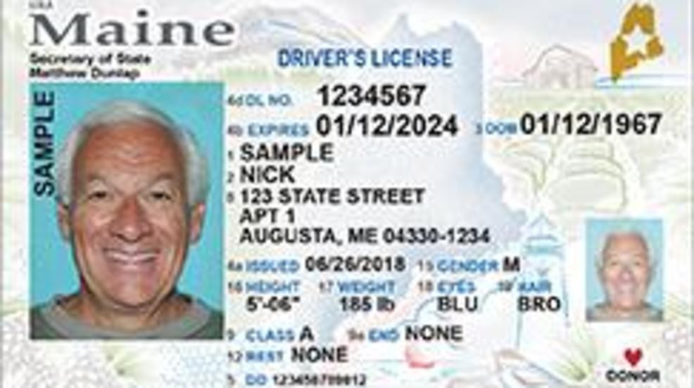 Maine Sample Driver's License